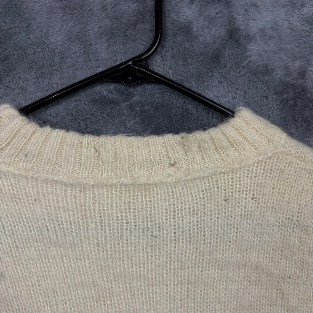Samband of Iceland Sweater Mens M Cream Brown Fair Isle Wool Pullover Vintage